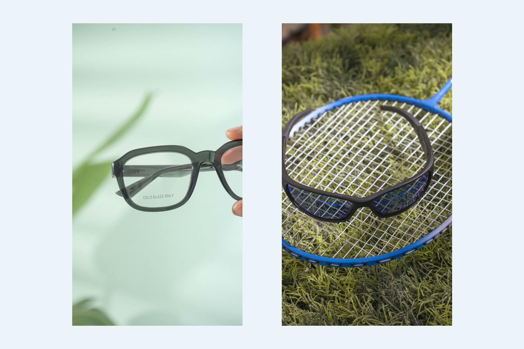 Frames from Tripoli Optics product reels: premium eyewear, styled and shot in-store